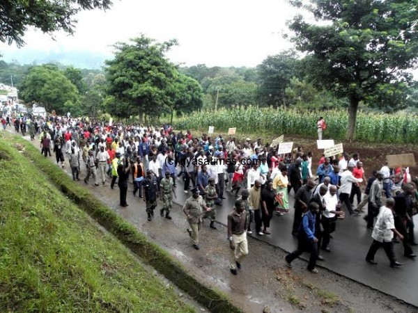 Peaceful streets protest  in Blantyre