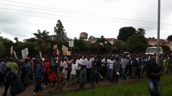 Peaceful demo in Blantyre