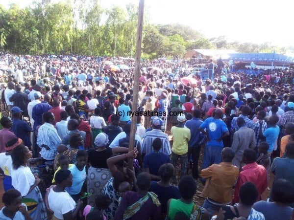 Crowds in Mzuzu for DPP rally