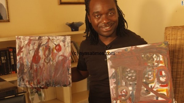 Elson Kambalu is one of Malawi's leading artists. Passionate about creativity, he spends much of his time outside of painting to help manage other artists and inspiring the youth of his homeland to think creatively