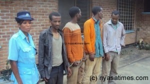 Some of the arrested Ethiopian illegal lags