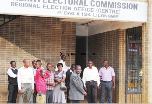 Concerned drivers who sealed MEC offices in Lilongwe