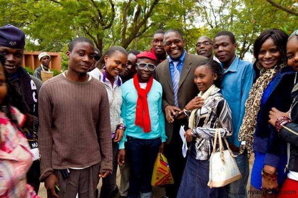 Some of the participants mob their trainer. - Picture by Chipi Khonje