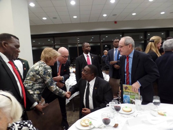 President Mutharika with guests at the dinner