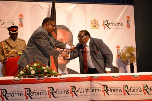President Mutharika and Finance Minister Goodall Gondwe: Running the poorest country in the world