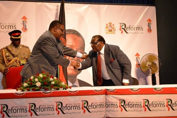 President Mutharika and his Finance Minister Goodall Gondwe
