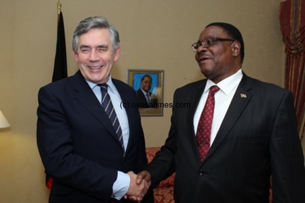 Brown: Met Mutharika in New York and pledged support to Malawi education