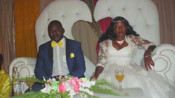 Nkhoma(L) and Gondwe  at their wedding. Photo by Sebastian Nyirenda     