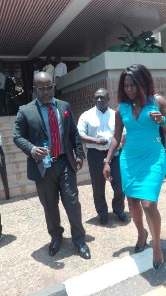 Mphwiyo and wife coming out of court