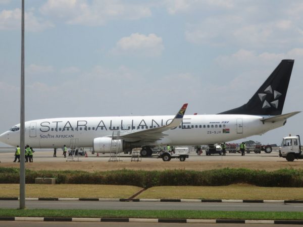 the plane which carried the Malawi Queens 