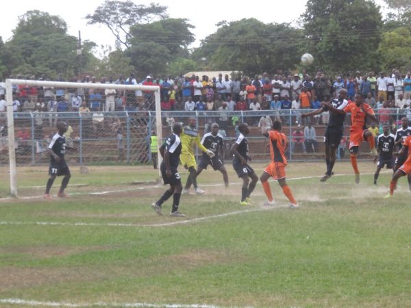Wanderers launch an attack on Eagles goal, Pic Alex Mwazalumo