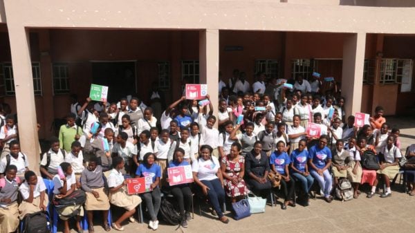 The beneficiaries of the the sanitary pads 