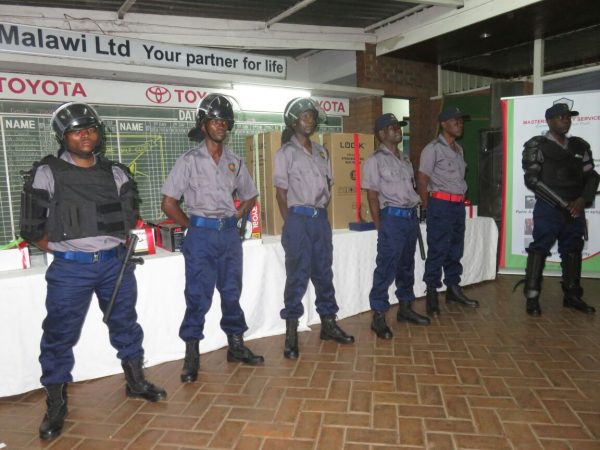 On alert: Some of the guards from Masters Security firm