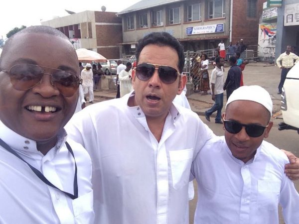 Mayor of Blantyre  Noel Chalamanda (right), political activist Leonard Chimbanga joined the Ziyara Parade