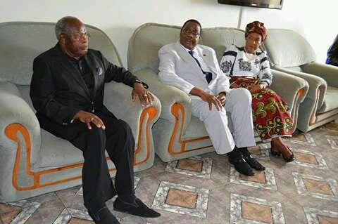 The first couple consoling Muluzi on the tragic death of his daughter