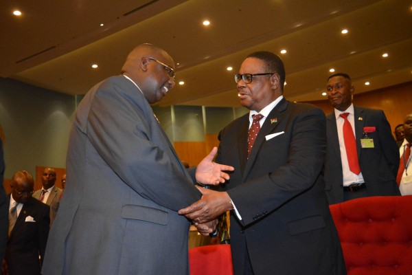 President Mutharika with former Vice President Kachali