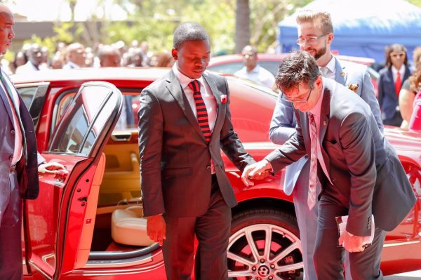 Prophet Bushiri with his $300,000 worth  posh Bently car