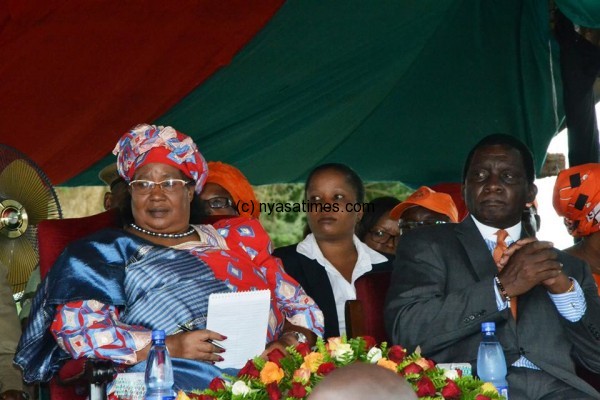 President Banda d First Gentleman at the Masintha rally