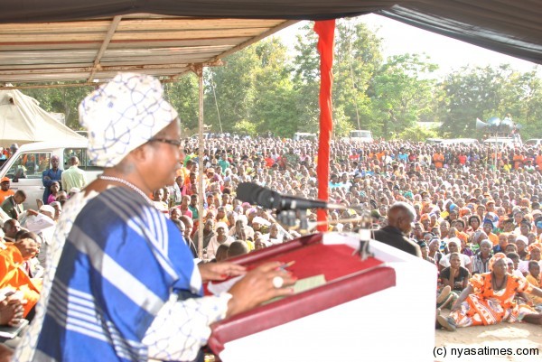 President Band addressing a rally in Mangochi