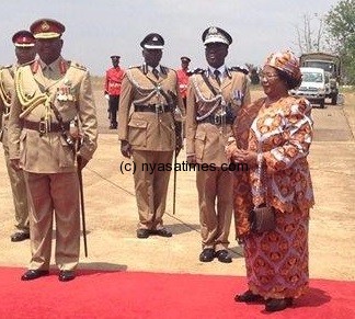 President Banda on arrival at Chileka airport
