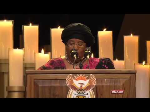 Joyce Banda speaking at Mandela funeral