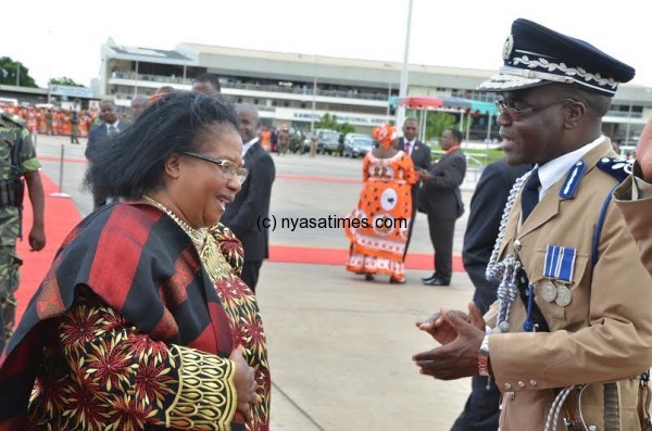 President Banda with Malawi Police chief