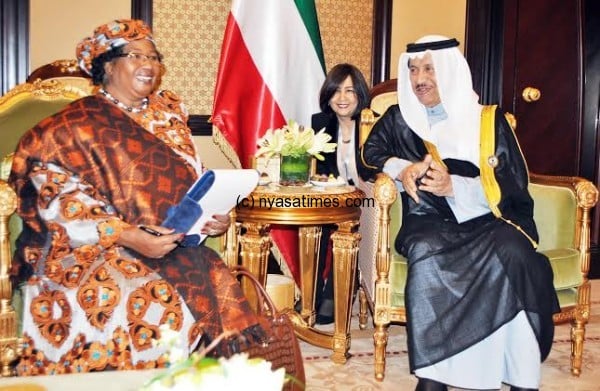 President Banda on Tuesday held bilateral discussions with the Prime Minister of Kuwait