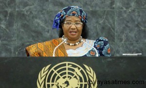 President Banda making her UN General Assembly speech
