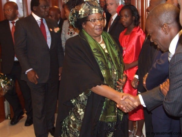 President Banda being welcomed in America
