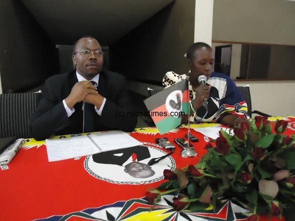 Jumbe and Kabwila addressing the journalists