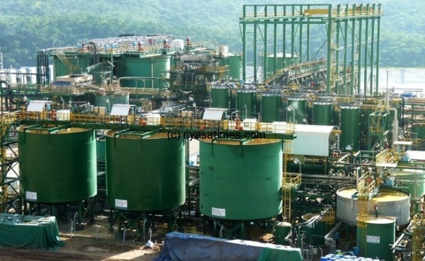 The processing plant at Paladin Energy's Kayelekera mine in Malawi source: Paladin Energy