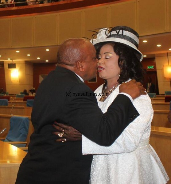 Honourable couple: Kaliati's seal it with a kiss