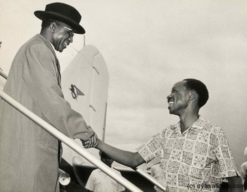 Kamuzu with former Tanzania President Mwalimu Julius Nyerere
