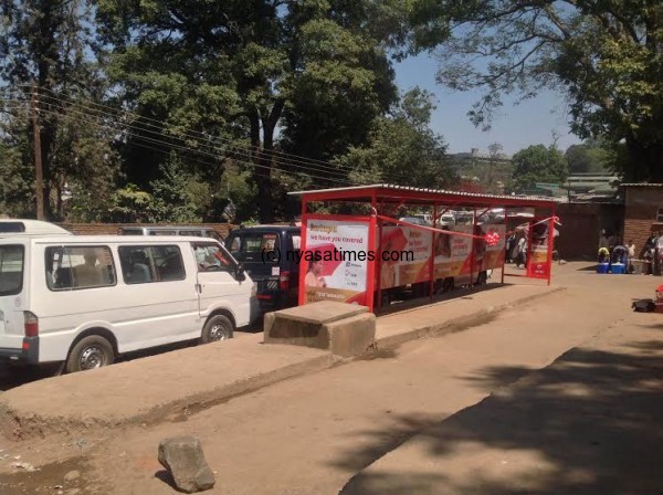 The bus shelter that Airtel has donated to MOAM