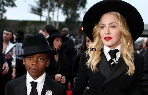 Madonna and his adopted Malawian son David Banda