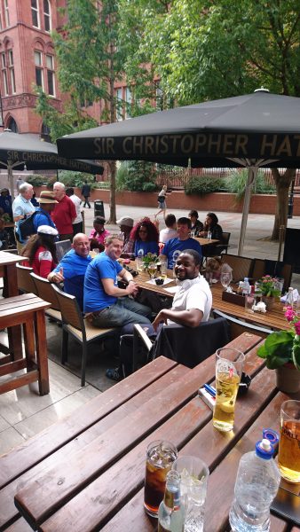 Refreshments after Mahecas big walk