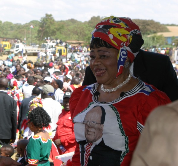 Wife to former MCP pesident John Tembo on the right at the rally