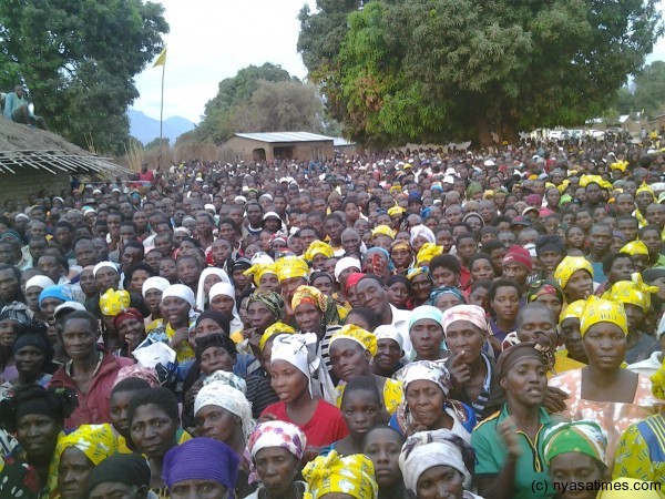 At one of the campaign stops for Atupele in Mangochi
