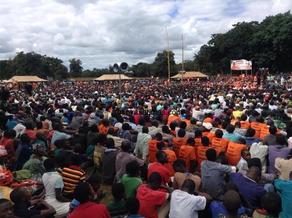 Crowds in Mchinji for PP