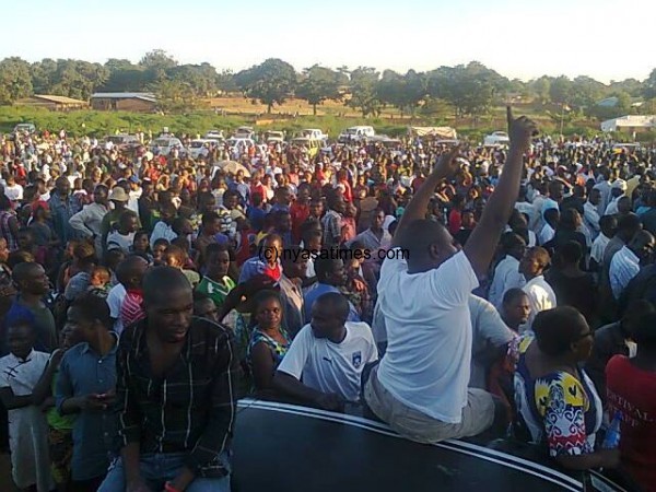 MCP supporters at Masintha during the final campain rally on Saturday