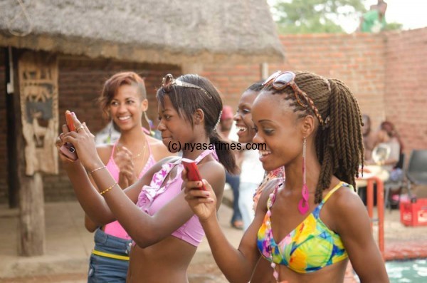 Some of the models taking part in the Miss Blantyre contest