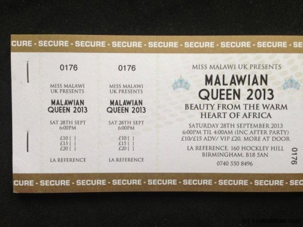miss malawi tickets