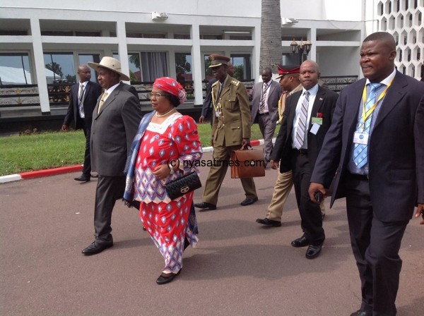 Walking together: Museveni and Banda in DRC