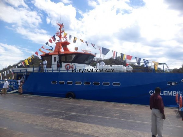 The newly commissioned MV Chilembwe captured at Monkey Bay ship yard in Mangochi. Pic Sellah Singini (Mana)