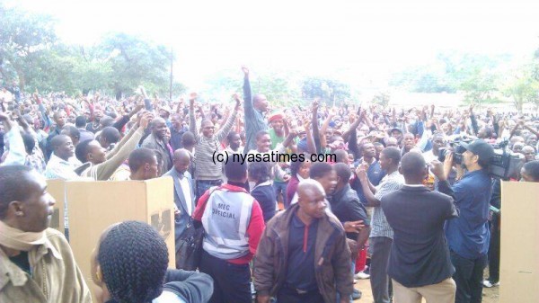 Protest by voters in Ndirande