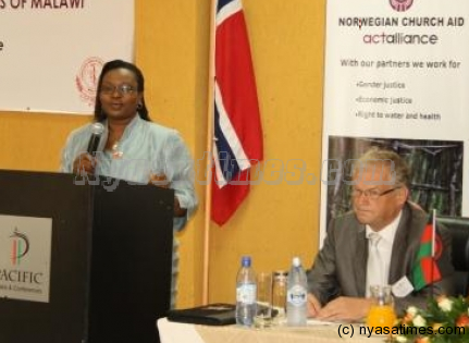 Minister of Heath, Catherine Gotani speaking during the opening cerenmony.-Photo credit Mana