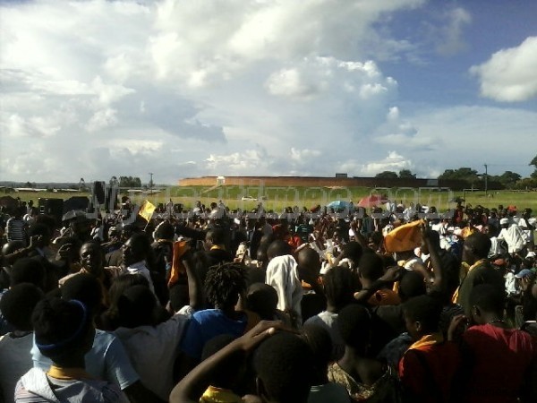 Nyondo addressing his supporters in Mzuzu