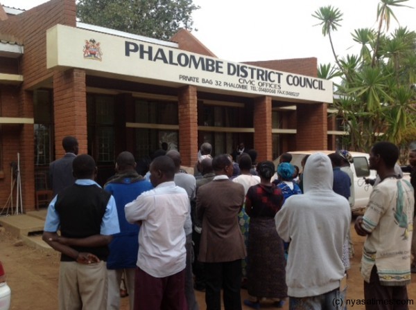 DC out: Protestors in Phalombe