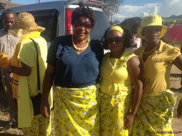 UDF supporters pose for Nyasa Times at a rally as they went to attend Atupele Muluzi's rally in Mangochi