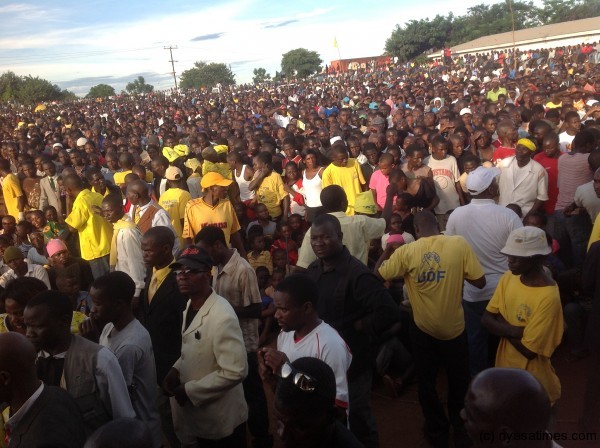 At Atupele Muluzi's rally in Lilongwe: The crowds tell the story.